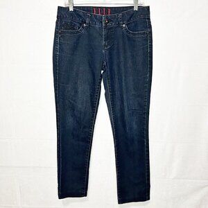 ELLE Women's Stretch Blue Denim Low-Rise Jeans Size 6 (31x28)